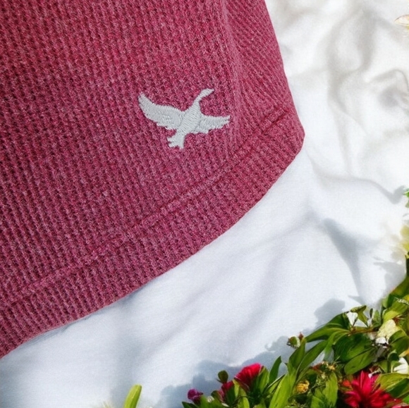 Eddie Bauer women's size L in burgundy with five buttons on neck. More... - Picture 3 of 7